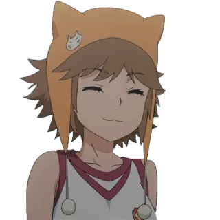 😸 anime, dziewczyna, uśmiechnięta, słodka, kreskówka telegram sticker