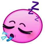 😴 crying, emoji, sad, expression, feeling, pink telegram sticker