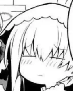 😑 Anime, Manga, Schattig, Chibi, Slaperig, Illustratie telegram sticker
