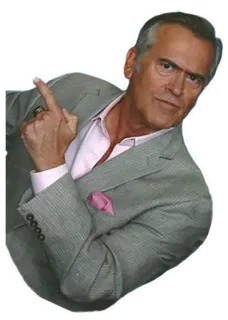 👆 Ash Williams Evil Dead ash williams, evil dead, horror, movie, comedy, bruce campbell, stickers telegram sticker
