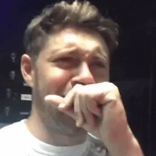 🎸 chorando, triste, emoção, chateado, homem, angustiado telegram sticker