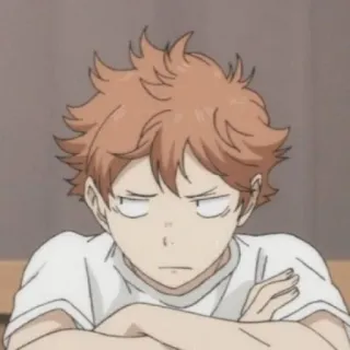 🏐 Hinata Haikyuu!! Anime, Haikyuu, Hinata, Manga, Enojado, Serio, Pelo naranja telegram sticker