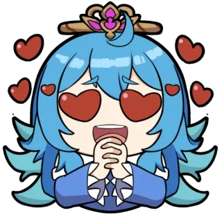 😍 Anime, Amor, Corações, Fofo, Desenho animado, Expressão telegram sticker
