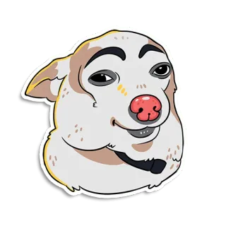 😏 dog, meme, cartoon, funny whatsapp sticker