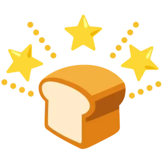 🍞 roti, bintang, makanan, imut, kartun telegram sticker