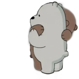 😞 медведи, мультфильм, объятие, дружба, милые, анимация whatsapp sticker