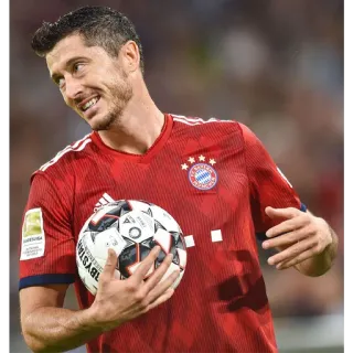 😊 Robert Lewandowski fútbol, deporte, atleta, deportes, Bayern Munich, jugador telegram sticker
