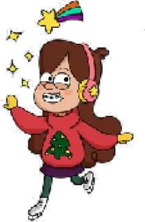 😊 Mabel Pines Gravity Falls Mabel, Gravity Falls, Noël, Dessin animé telegram sticker