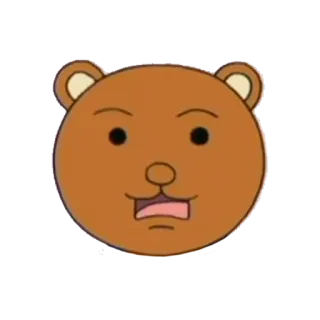 😬 dessin animé, ours, animal, personnage, mignon, drôle telegram sticker