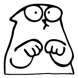 😊 chat, dessin animé, animal, drôle whatsapp sticker