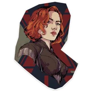 🎆 Black Widow 블랙 위도우, 나타샤 로마노프, 마블, 어벤져스, 슈퍼히어로, 여성 캐릭터 telegram sticker