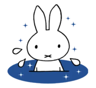 🕳 Miffy การ์ตูน, กระต่าย, กระต่าย, น่ารัก, Miffy telegram sticker