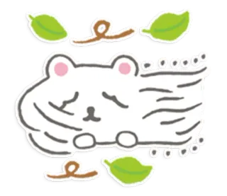 🌱 hamster, dormindo, fofo, animal, folha, animal de estimação telegram sticker