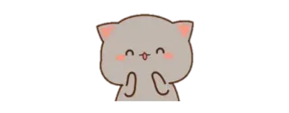 😄 lindo, gato, adorable, kawaii whatsapp sticker
