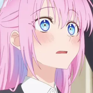 🐻 Anime, pinke Haare, weiblich, Erröten telegram sticker