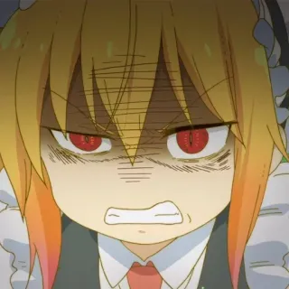 😡 Аниме, Злой, Смешной, Мультфильм, Мем, Выражение лица telegram sticker
