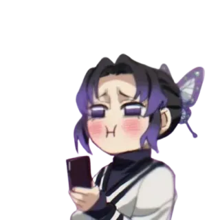 🦋 Shinobu Kocho Demon Slayer Anime, Demon Slayer, Shinobu Kocho, Adesivo, Chibi whatsapp sticker