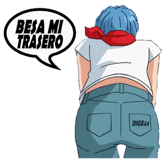 💋 BESA MI TRASERO Dessin animé, Fesses, Arrière, Insulte, Espagnol, Anime whatsapp sticker