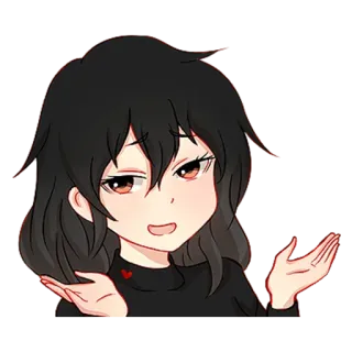 🤷‍♂️ anime, ragazza, alzata di spalle whatsapp sticker
