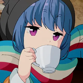 ☕️ Anime, Garota, Chá, Fofo, Desenho animado, Mangá, Kawaii telegram sticker
