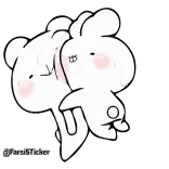 😍 @TarotSticker Desenho animado, Coelho, Urso, Fofo, Adesivo, Animais telegram sticker