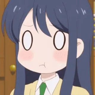 🤔 Anime, Cartoon, Mädchen, verwirrt, geschockt, Gesichtsausdruck, süß telegram sticker