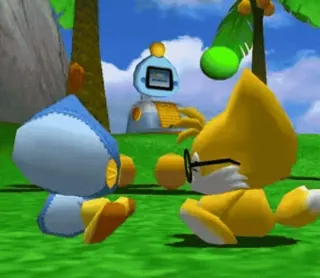 😆 Tails Sonic Adventure Chao, Tails, Sonic Adventure, Video game, Binatang, Kartun telegram sticker