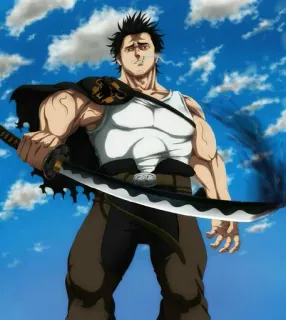 🗡 Yami Sukehiro Black Clover Anime, Pedang, Magis, Manga, Shonen, Black Clover, Yami whatsapp sticker