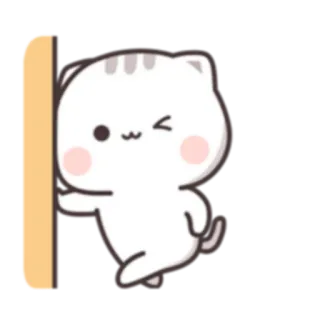 😉 cat, cute, sticker, animal, kawaii telegram sticker