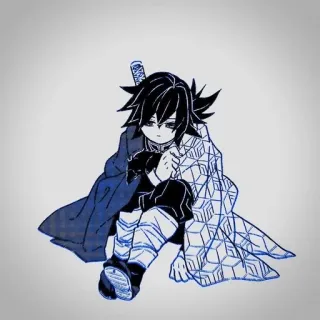 😰 Giyu Tomioka Demon Slayer Anime, Demon Slayer, Giyu Tomioka, Manga telegram sticker