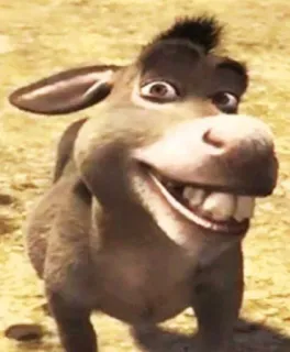 😁 Donkey Shrek アニメ, おしゃべり, 動物, ロバ, 面白い telegram sticker