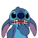 😳 Stitch Stitch, Disney, Kreskówka, Środkowy palec, Obraźliwe telegram sticker