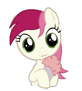 🍹 Pony, Cartoon, Tier, Süß, Pink, Weiß whatsapp sticker