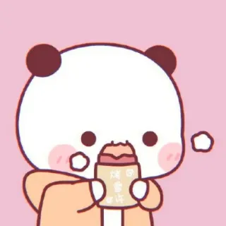 🐼 烤面包店 Panda, Schattig, Cartoon, Bakkerij, Eten telegram sticker