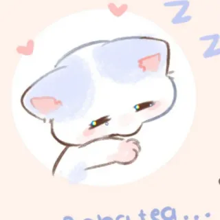 🎐 boba tea cat, sleeping, boba tea, kawaii, cute, sticker, cartoon, animal telegram sticker
