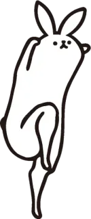 🙃 rabbit, bunny, animal, cute, cartoon telegram sticker