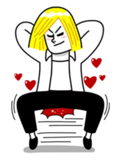 🌝 kartun, karakter, cinta, romantis telegram sticker
