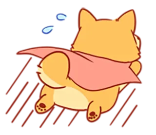 🐶 หมา, ชิบะอินุ, ผ้าคลุม, น่ารัก, สัตว์, ก้น telegram sticker