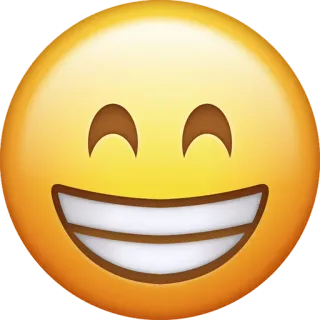 😁 emoji, smile, happy, teeth, yellow, cheerful telegram sticker