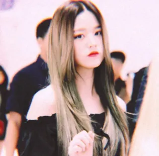 🍼 mulher, menina, retrato, asiática, coreana, beleza, cabelo comprido, moda telegram sticker