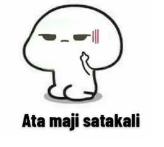 😡 Ata maji satakali Cartone animato, Dito medio, Offensivo, Gesto, Meme telegram sticker