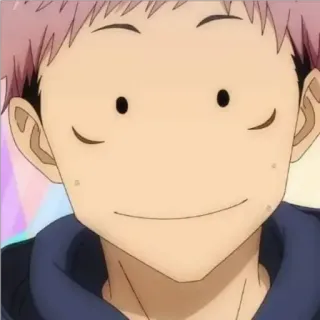 🙂 Itadori Yuji Jujutsu Kaisen anime, character, jujutsu kaisen, itadori yuji, manga, illustration whatsapp sticker