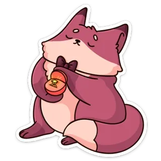 💍 狐狸, 动物, 订婚戒指, 求婚, 爱, 卡通 telegram sticker