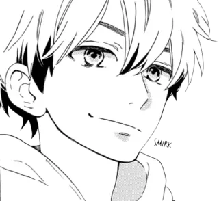 😏 smirk anime, manga, boy, smirk whatsapp sticker