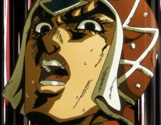 4⃣ Guido Mista JoJo's Bizarre Adventure Anime, Manga, Jojo, Expression, Inquiet, Personnage whatsapp sticker