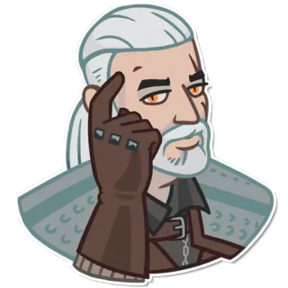 😏 Geralt of Rivia The Witcher Geralt, Hexer, Charakter, Fantasy, Videospiel whatsapp sticker