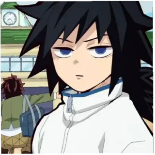 🌊 Giyu Tomioka Demon Slayer Аниме, Манга, Гию Томиока, Клинок, рассекающий демонов, Школьная форма telegram sticker