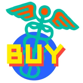 💸 BUY ซื้อ, สั่งซื้อ, สัญลักษณ์ทางการแพทย์, คทาเฮอร์มีส telegram sticker