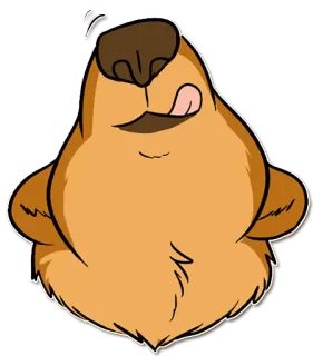 😛 狗, 卡通, 可爱, 动物, 舌头, 舔 telegram sticker