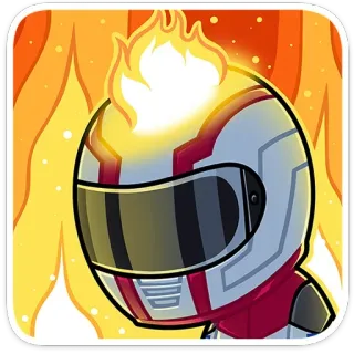 🔥 casco, fuoco, fiamme, cartone animato, avatar telegram sticker